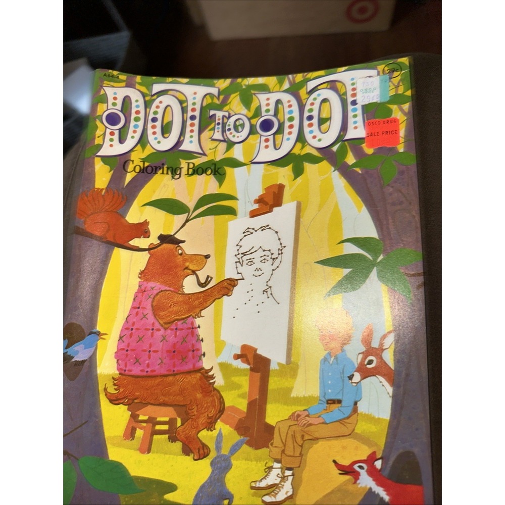 NOS Unused 1970's Vintage Dot to Dot Coloring Book A64-4‎ Published by Playmore
